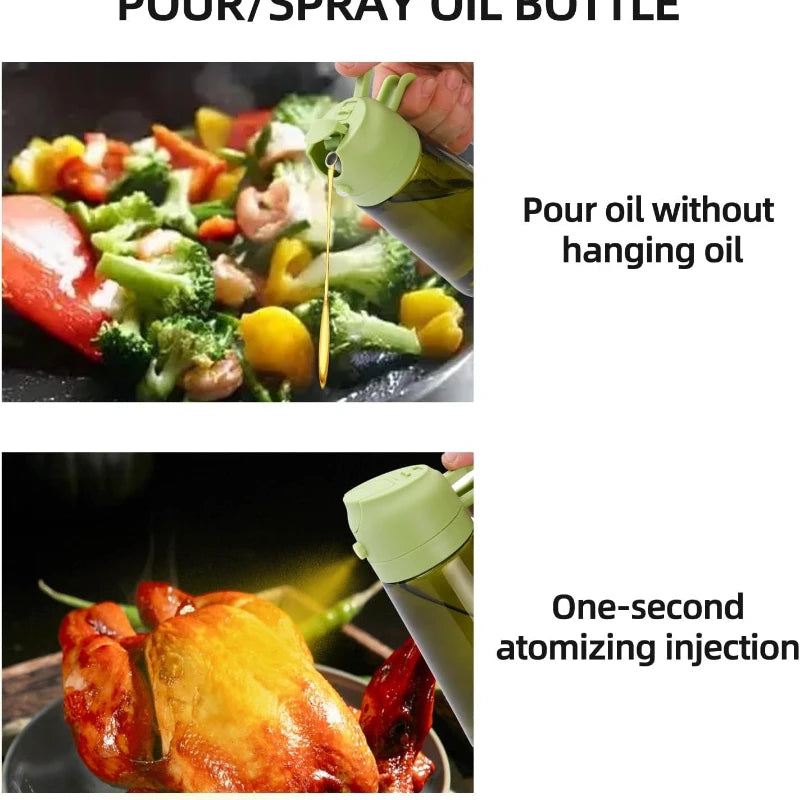 2-in-1 Dual-Function Oil Sprayer & Dispenser Bottle