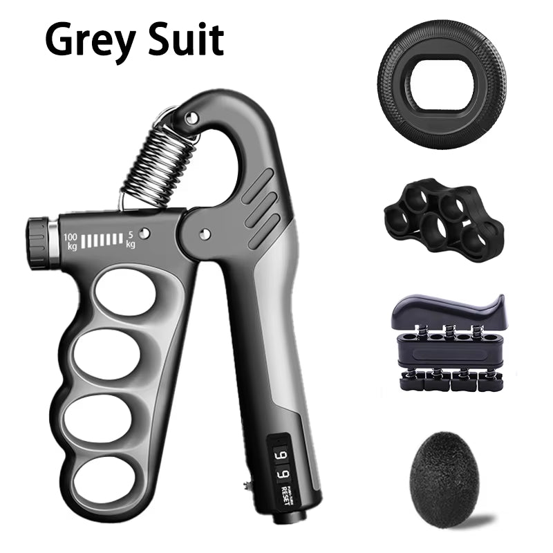 5-100kg Adjustable Hand Grip Strengthener with Intelligent Counting