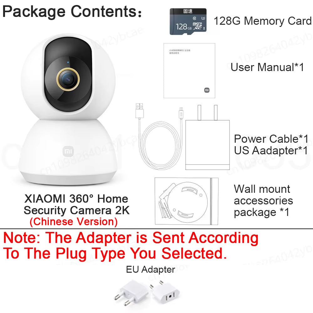 4k Ultra HD Home Security Camera Wifi paired Night Vision, Two‑Way Audio & AI Human Face Detection
