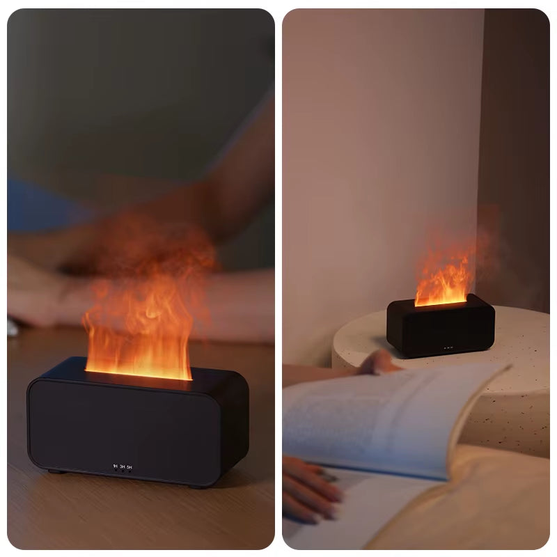 Mini Flame Automatic Air Aroma Humidifier & Diffuser with 7-Color LED Light