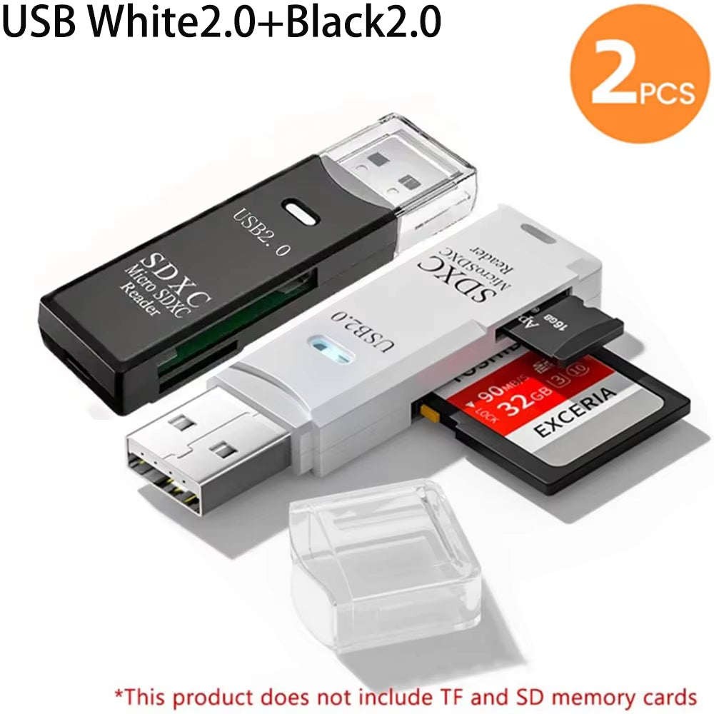 2-in-1 Multi-Functional USB 3.0 TF/SD Memory Card Reader Adapter