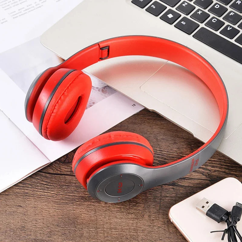P47 Foldable Wireless Over-Ear & Mini-Invisible Bluetooth 5.0 Headphones