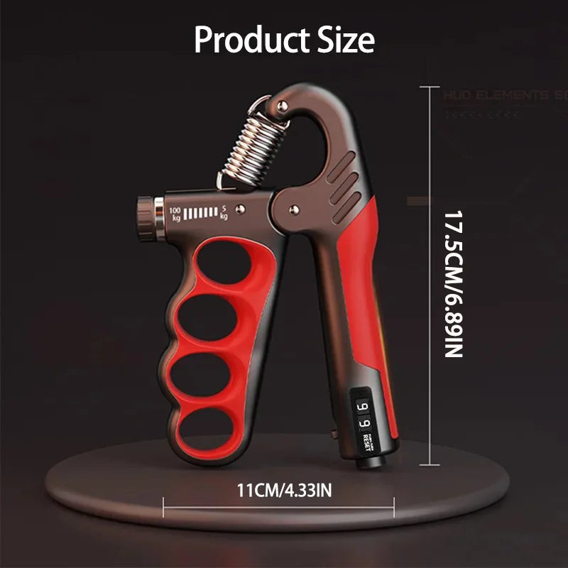 5-100kg Adjustable Hand Grip Strengthener with Intelligent Counting