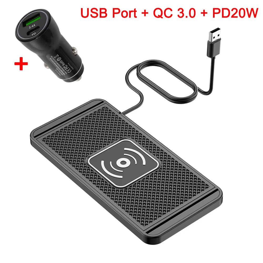 Ultra-Grip Car Wireless Charging Pad