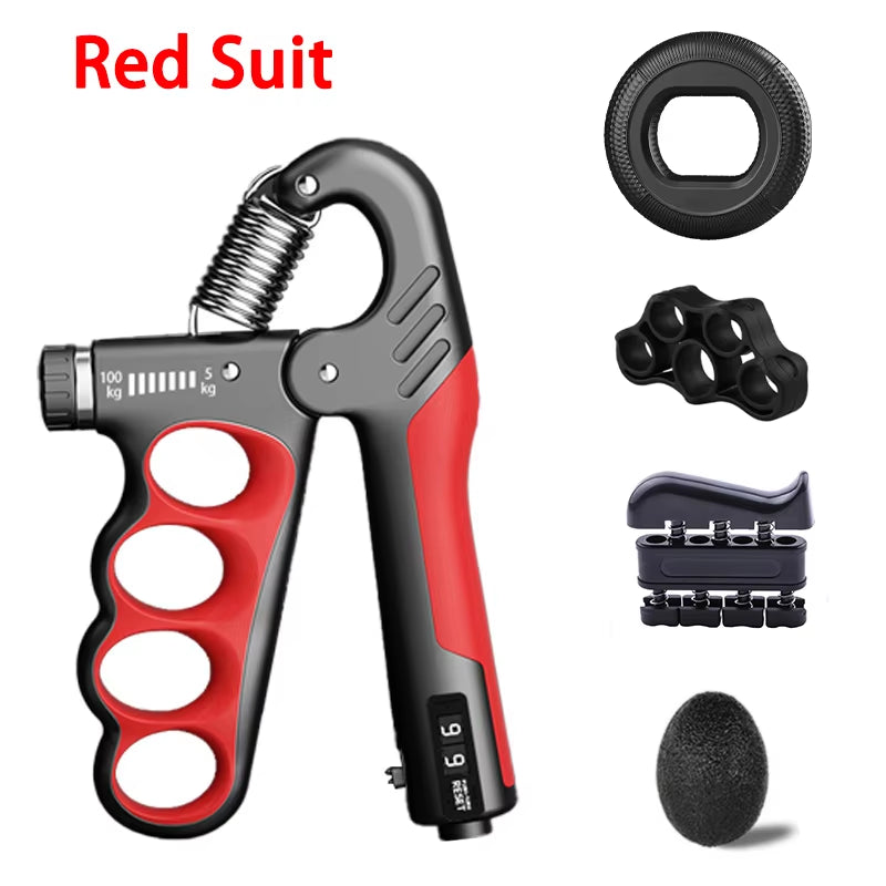 5-100kg Adjustable Hand Grip Strengthener with Intelligent Counting