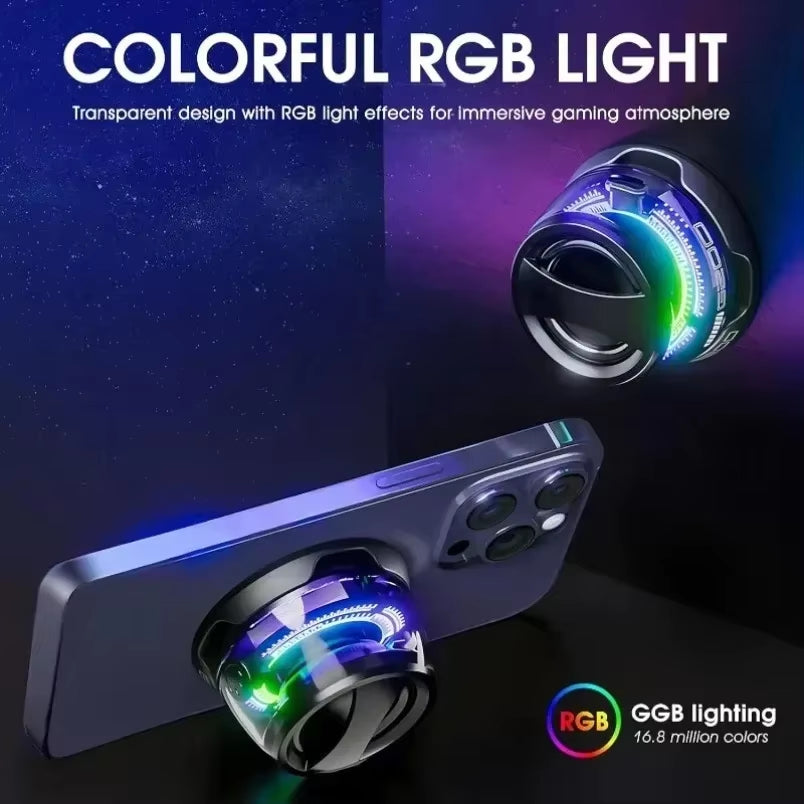 Mini Travel Stereo Waterproof Magnetic Bluetooth Speaker with RGB Light & Phone Holder