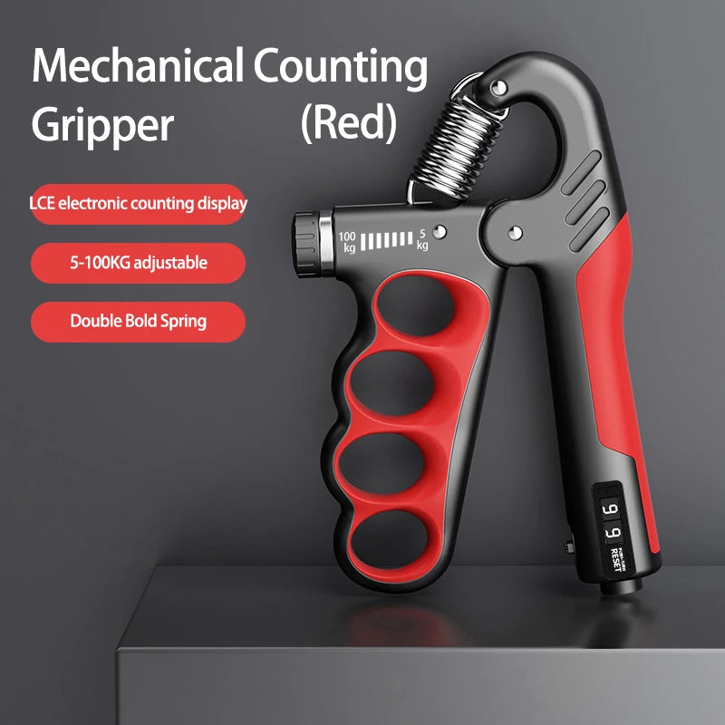 5-100kg Adjustable Hand Grip Strengthener with Intelligent Counting