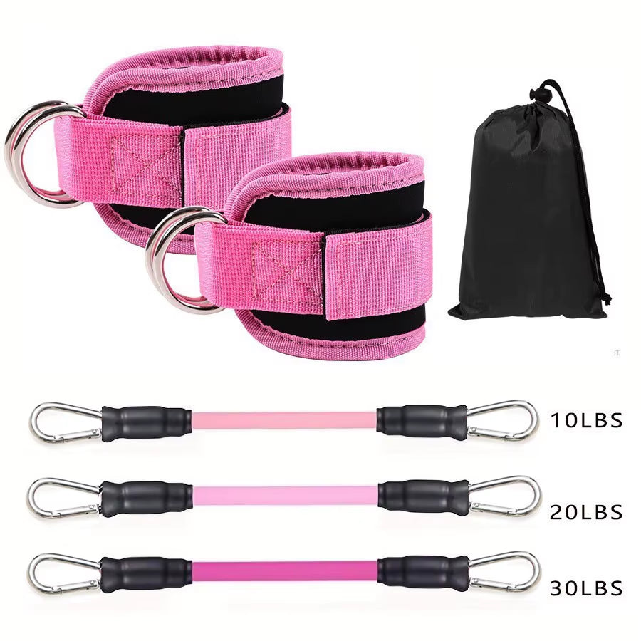 Multi-Functional Ankle Straps Resistance Bands Set