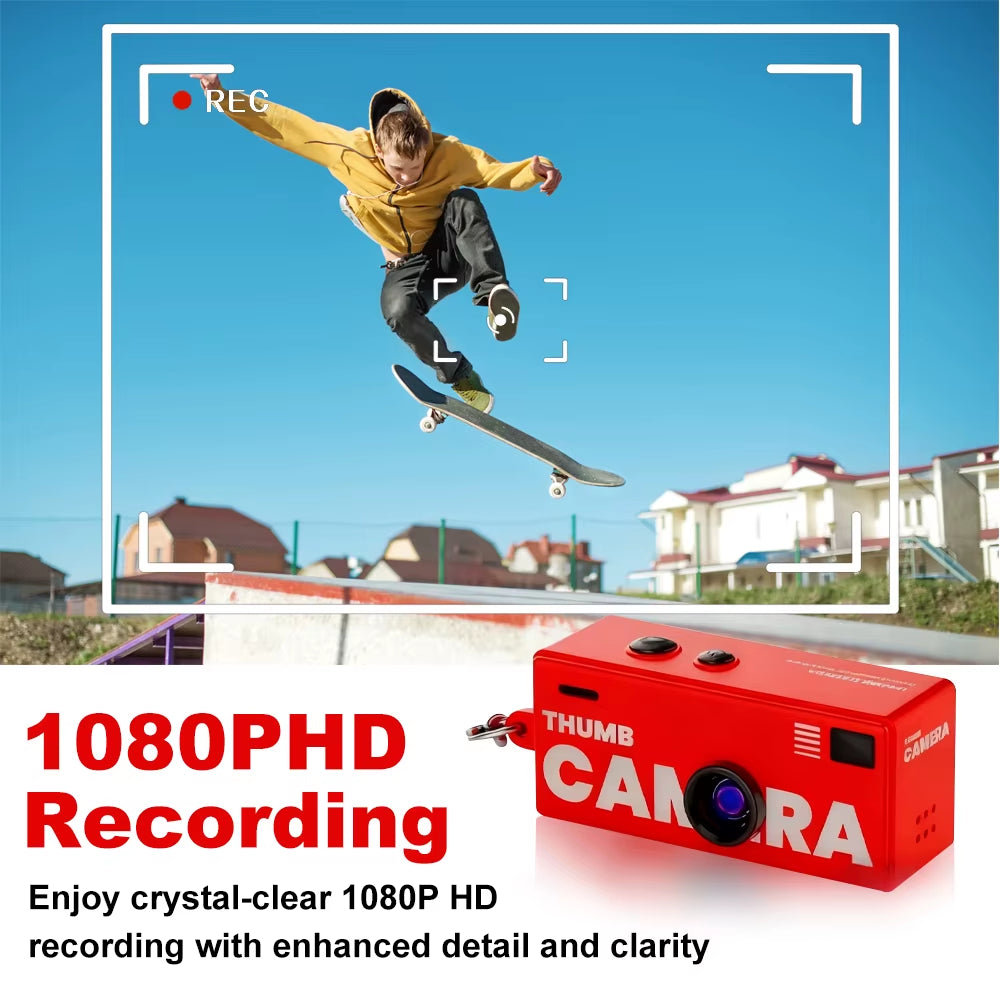 1080P Digital Keychain Mini Camera with 0.96-Inch LCD Screen