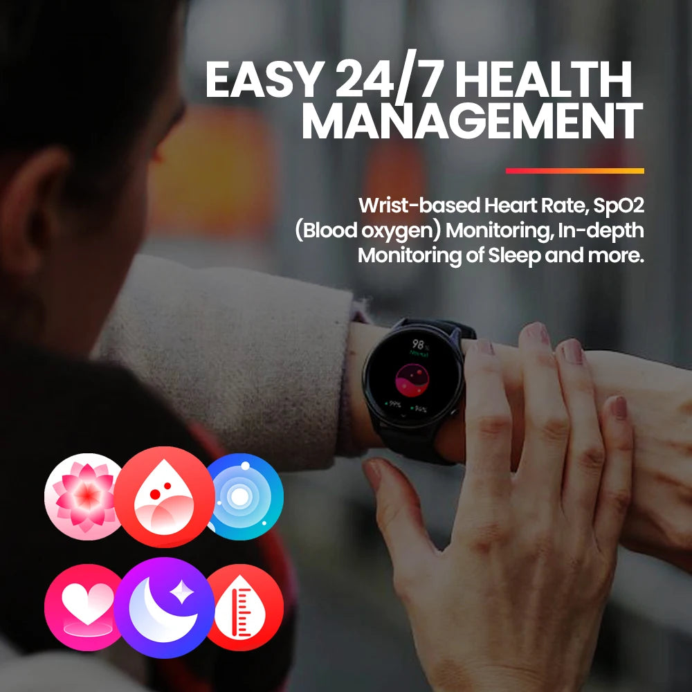 New Btalk 3 Plus Voice Calling Smart Watch 1.39'' Large HD Color Display Fitness Tracking Smartwatch
