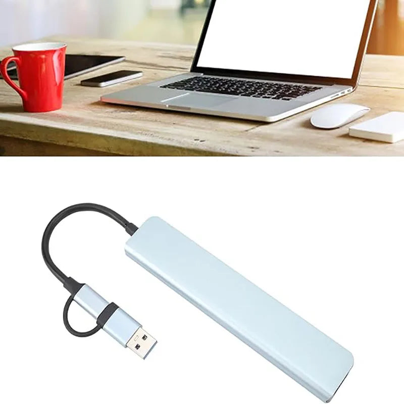 8-in-1 USB-C Hub Adapter with Multi-Port Expansion