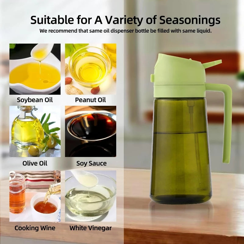 2-in-1 Dual-Function Oil Sprayer & Dispenser Bottle