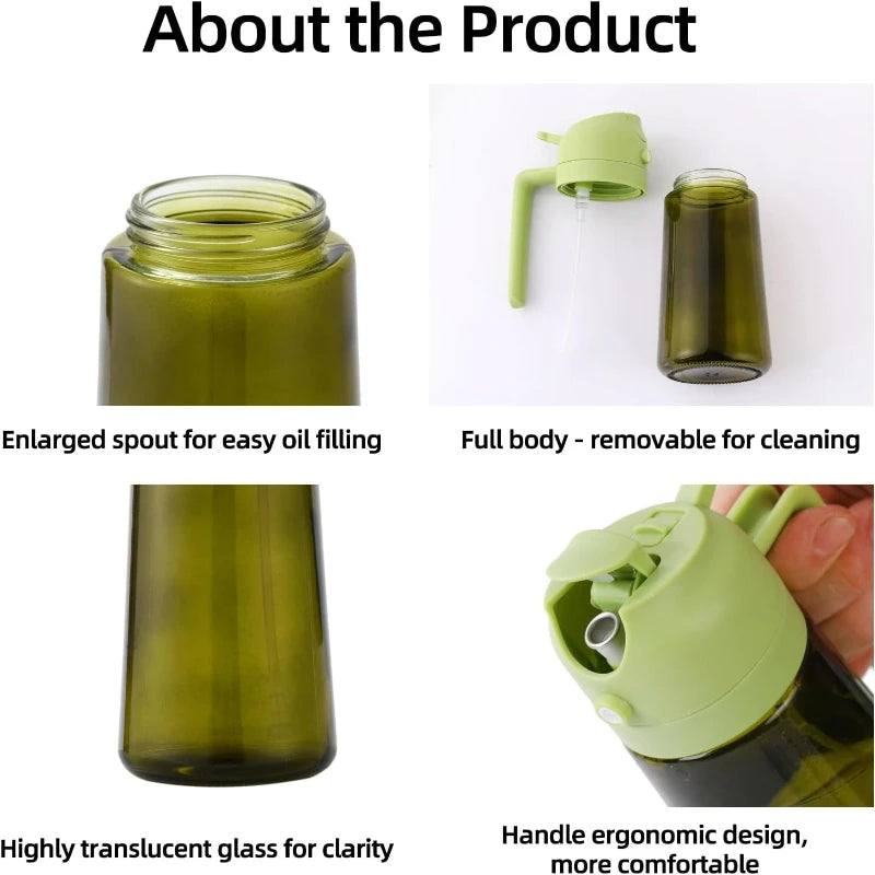 2-in-1 Dual-Function Oil Sprayer & Dispenser Bottle