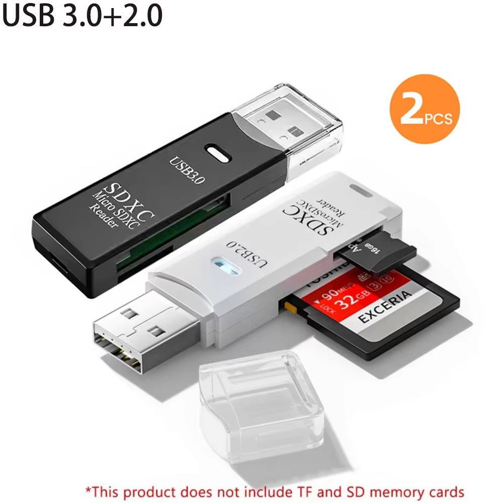 2-in-1 Multi-Functional USB 3.0 TF/SD Memory Card Reader Adapter