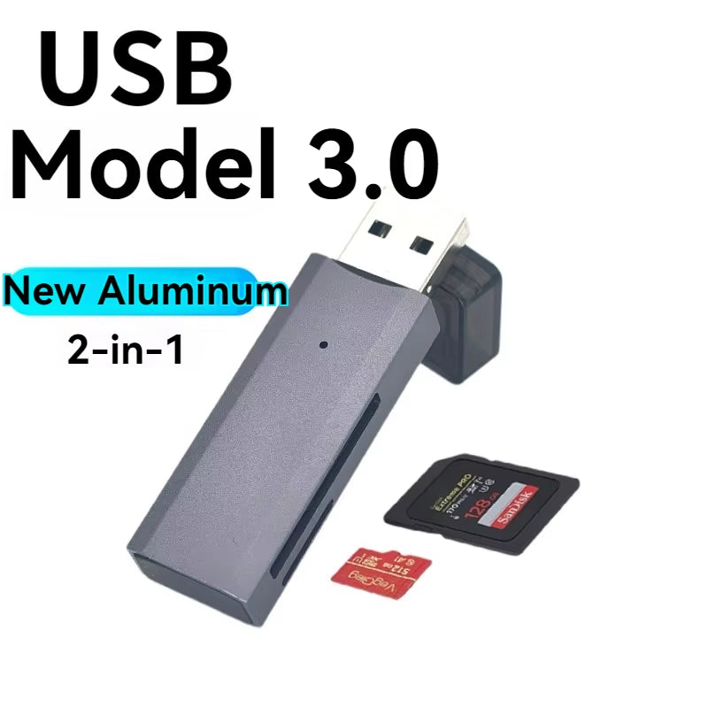2-in-1 Multi-Functional USB 3.0 TF/SD Memory Card Reader Adapter