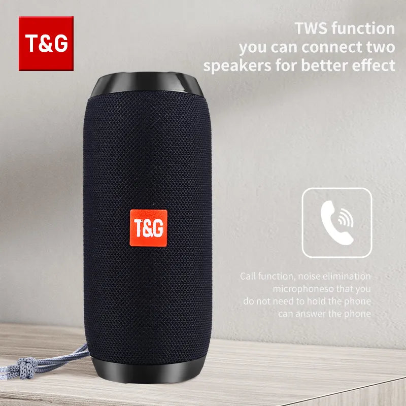 TG117 Portable Waterproof TWS Outdoor Bluetooth Speaker with Stereo Surround Sound