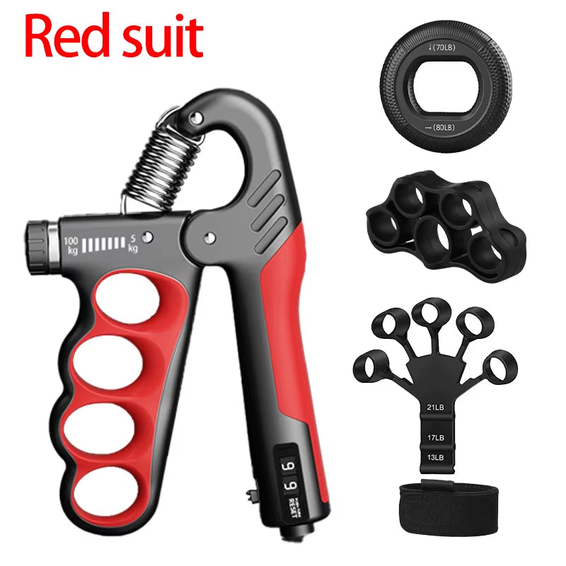 5-100kg Adjustable Hand Grip Strengthener with Intelligent Counting