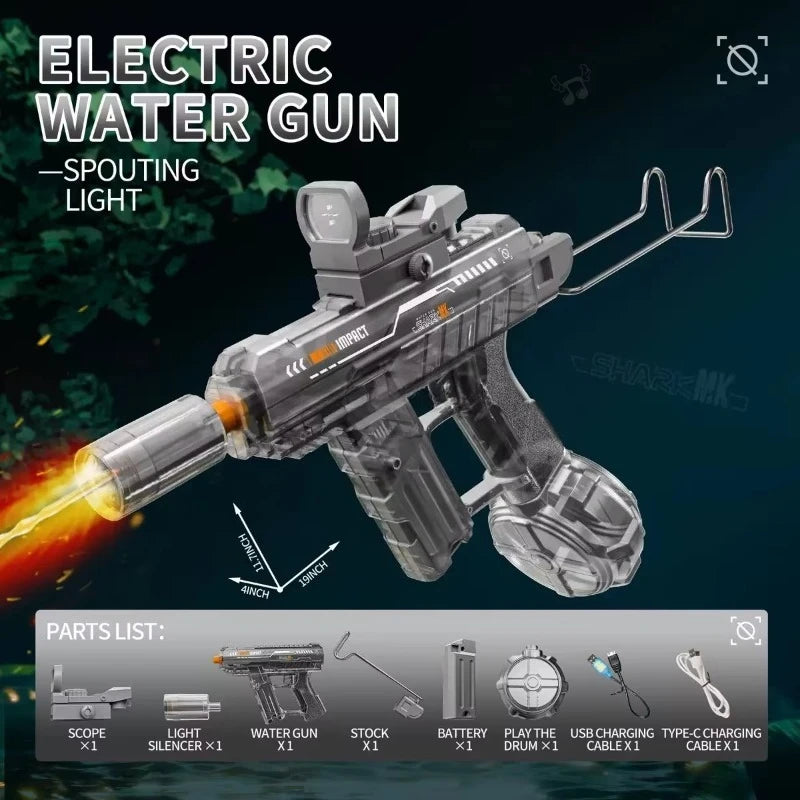 Fully Wet Automatic UZI with LED Light-up Muzzle including RGB body spec