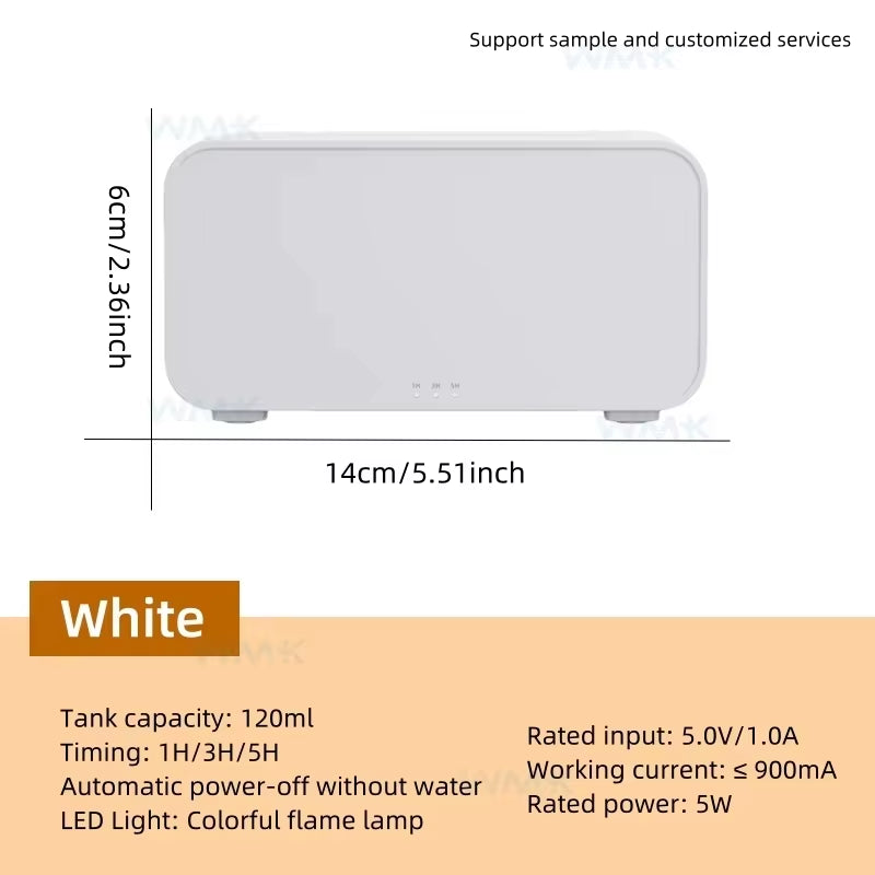 Mini Flame Automatic Air Aroma Humidifier & Diffuser with 7-Color LED Light