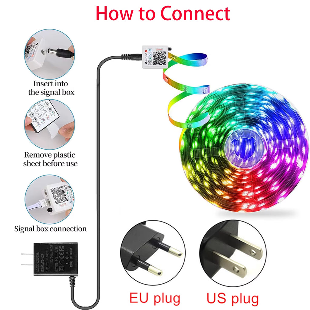 Smart RGB Music/TV Sync LED Strip Lights (10M / 20M / 30M)