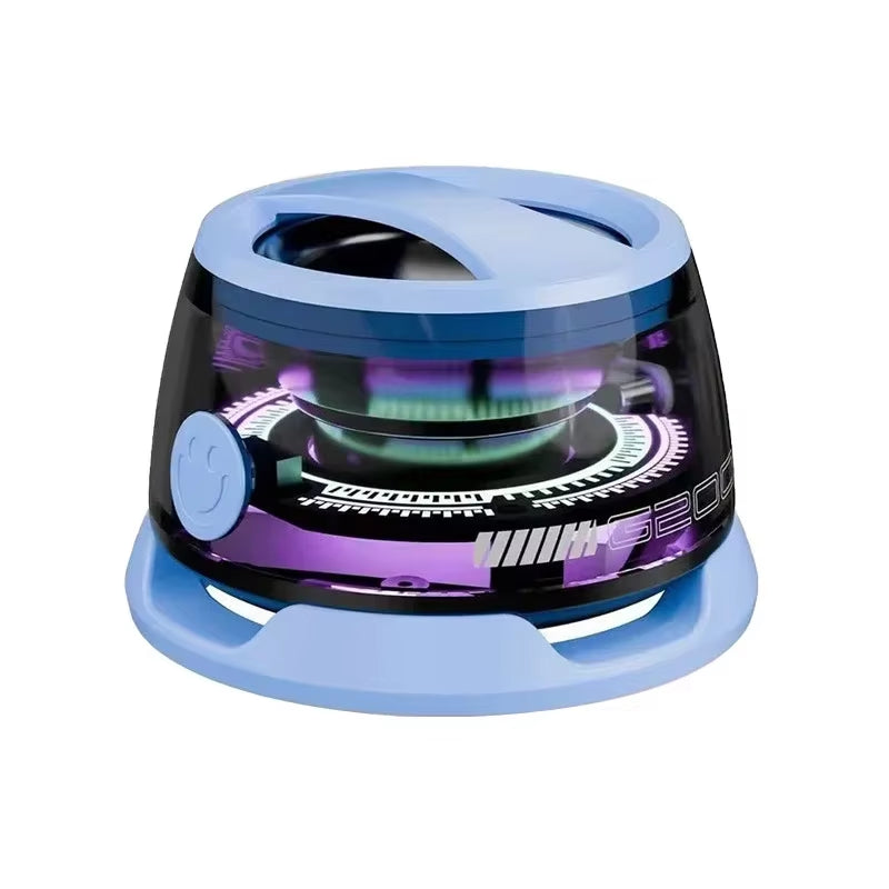 Mini Travel Stereo Waterproof Magnetic Bluetooth Speaker with RGB Light & Phone Holder