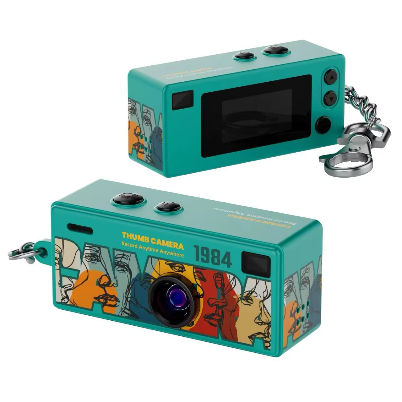 1080P Digital Keychain Mini Camera with 0.96-Inch LCD Screen