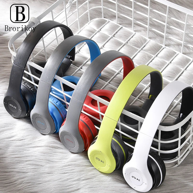 P47 Foldable Wireless Over-Ear & Mini-Invisible Bluetooth 5.0 Headphones