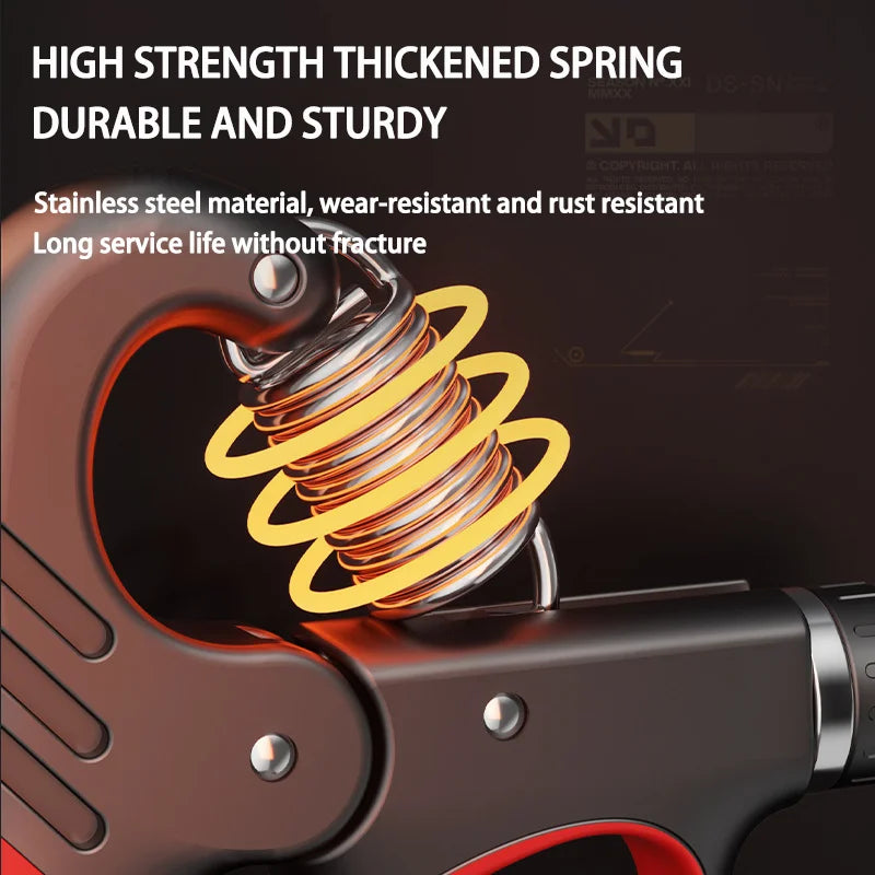5-100kg Adjustable Hand Grip Strengthener with Intelligent Counting