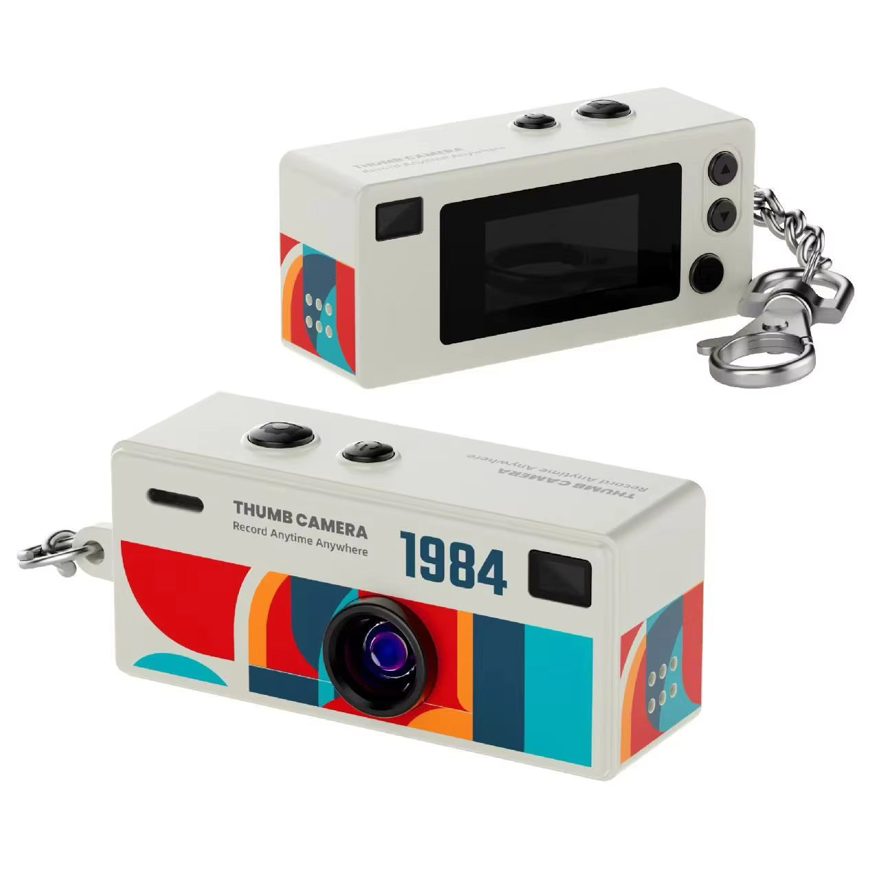 1080P Digital Keychain Mini Camera with 0.96-Inch LCD Screen