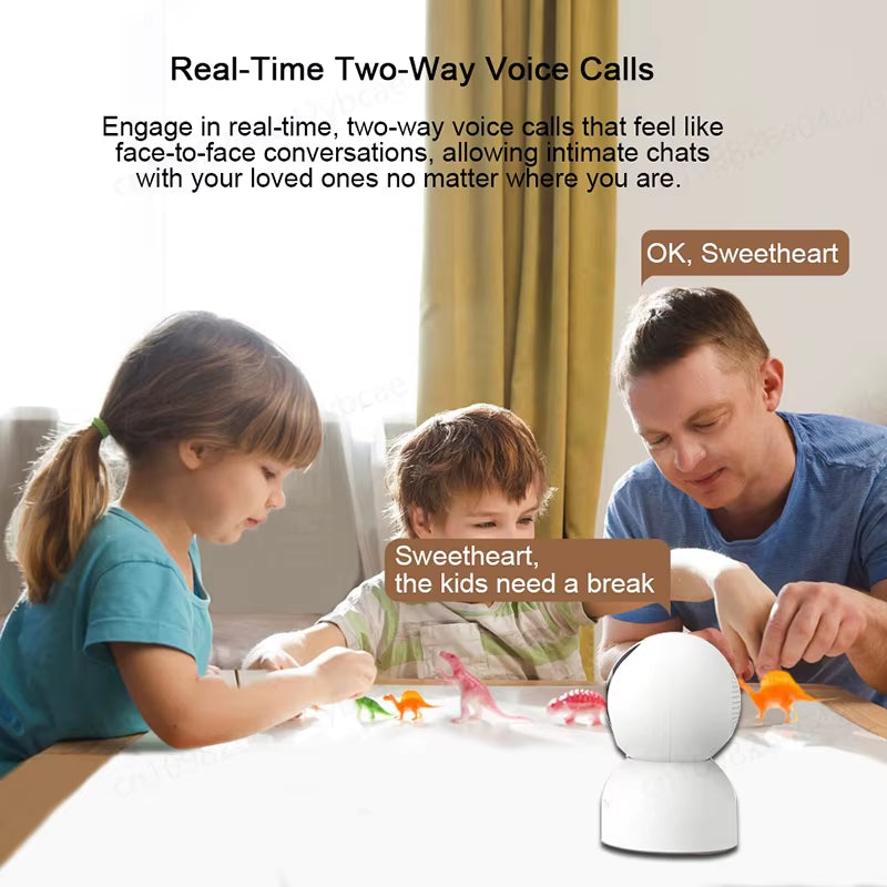 4k Ultra HD Home Security Camera Wifi paired Night Vision, Two‑Way Audio & AI Human Face Detection