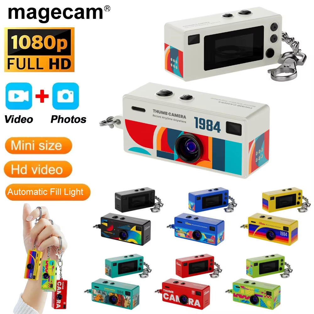 1080P Digital Keychain Mini Camera with 0.96-Inch LCD Screen