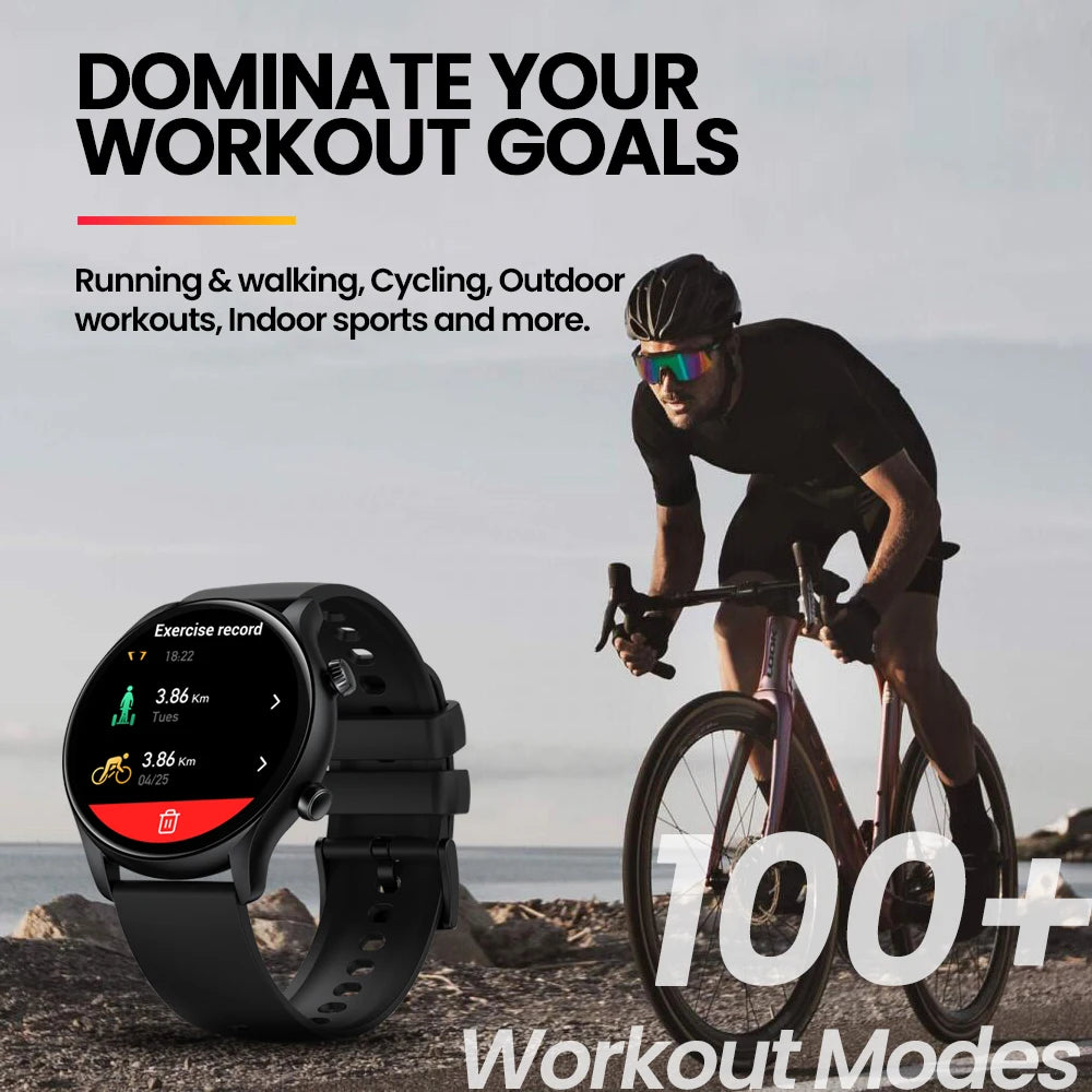 New Btalk 3 Plus Voice Calling Smart Watch 1.39'' Large HD Color Display Fitness Tracking Smartwatch