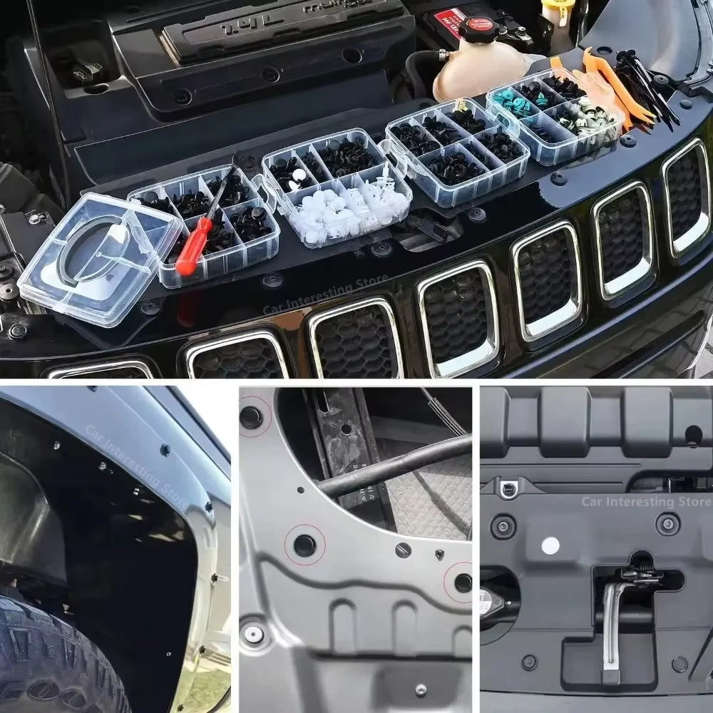 800Pcs-100Pcs Car Fastener Clip Kit Fender Rivet Plastic Clips Auto Body Push Retainer Pin Rivet Bumper Door Trim Panel Repair