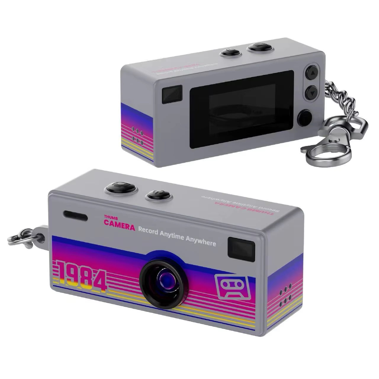 1080P Digital Keychain Mini Camera with 0.96-Inch LCD Screen