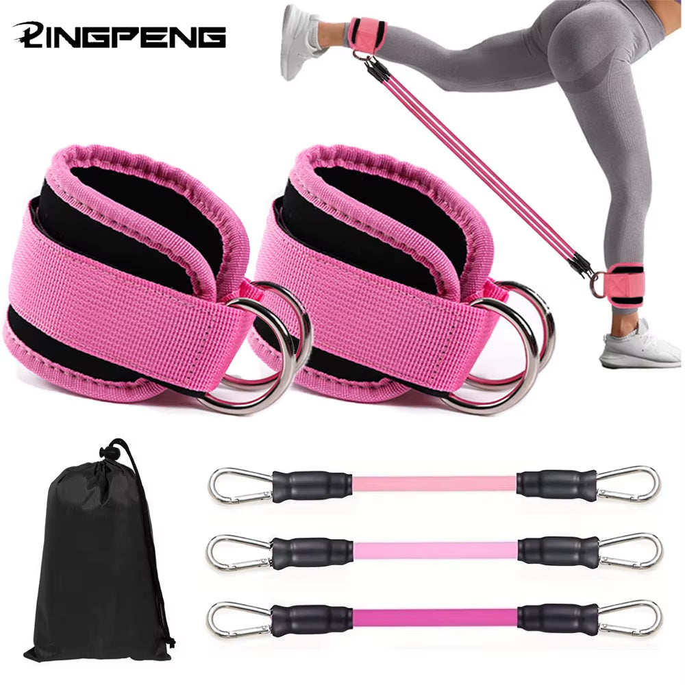 Multi-Functional Ankle Straps Resistance Bands Set