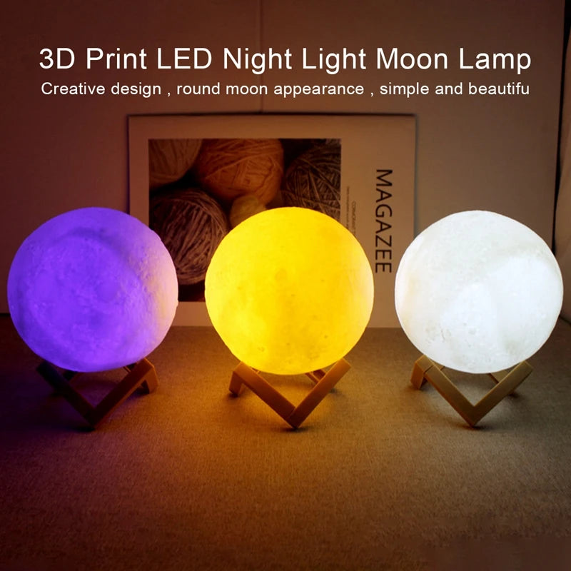 LED Moon Galaxy Book Light & Bedroom Night Light Decorative Lamp