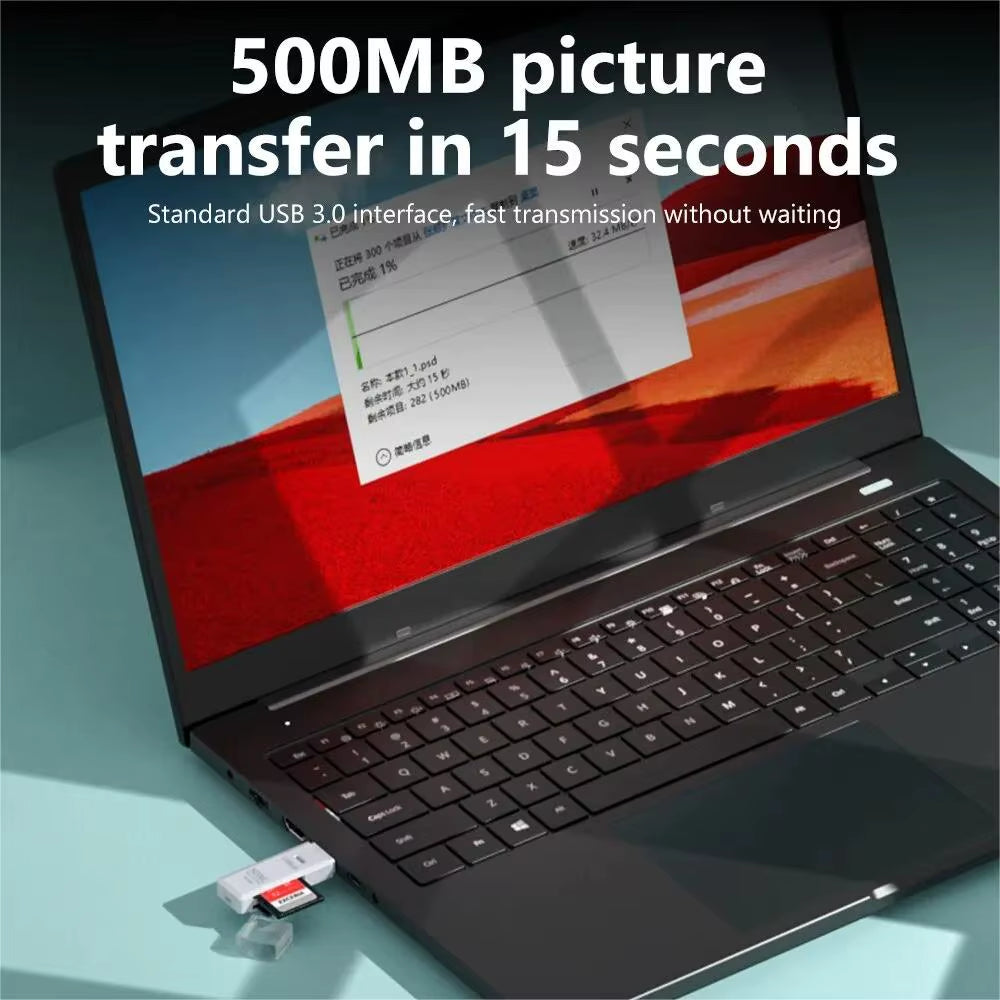 2-in-1 Multi-Functional USB 3.0 TF/SD Memory Card Reader Adapter