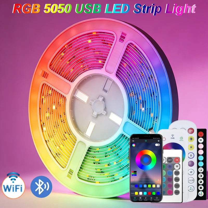 Roll Block | RGB USB LED Strip Light - Multicolor TV, Game Room, Automobile and More Ambient Backlight