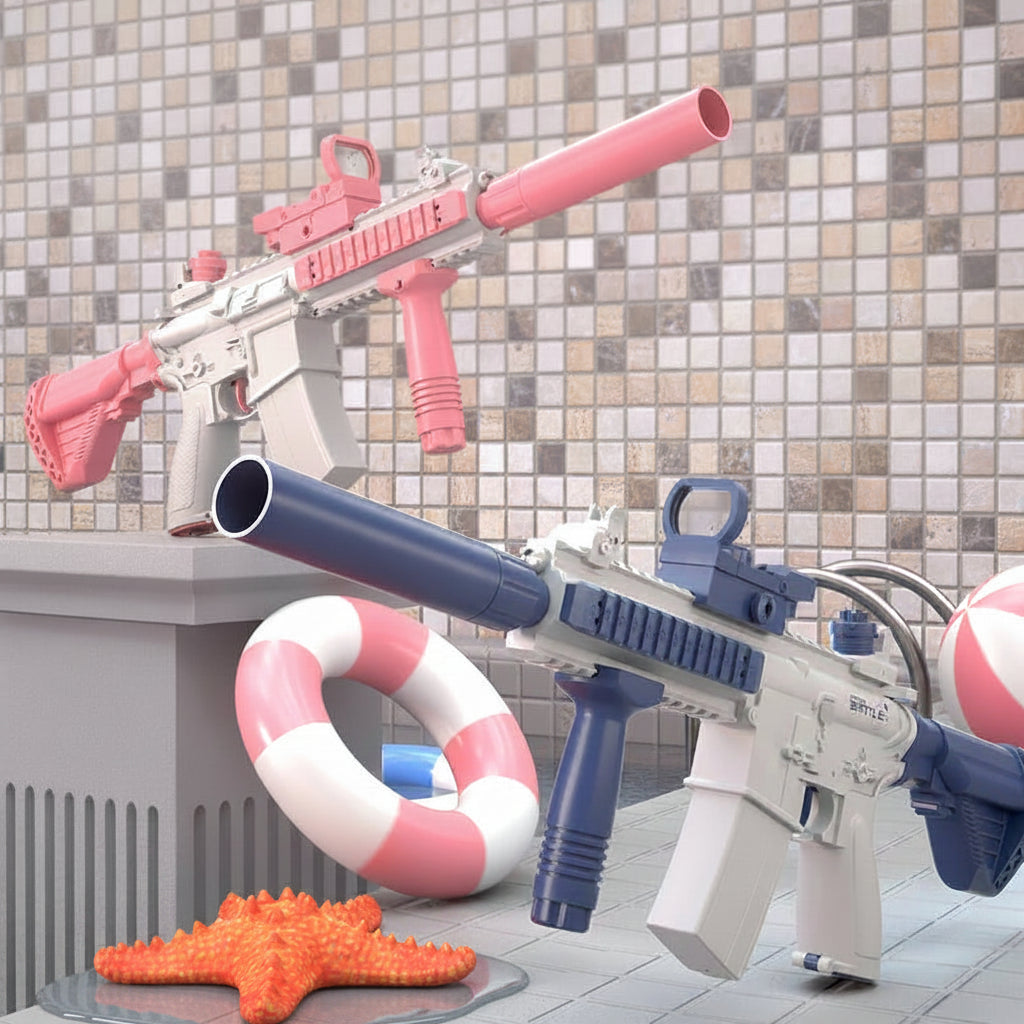 Roll Block | Dual M416 Combat & Pistol Blitz Electric Water Gun Squad Pack - High-Capacity Multi-Blaster Set
