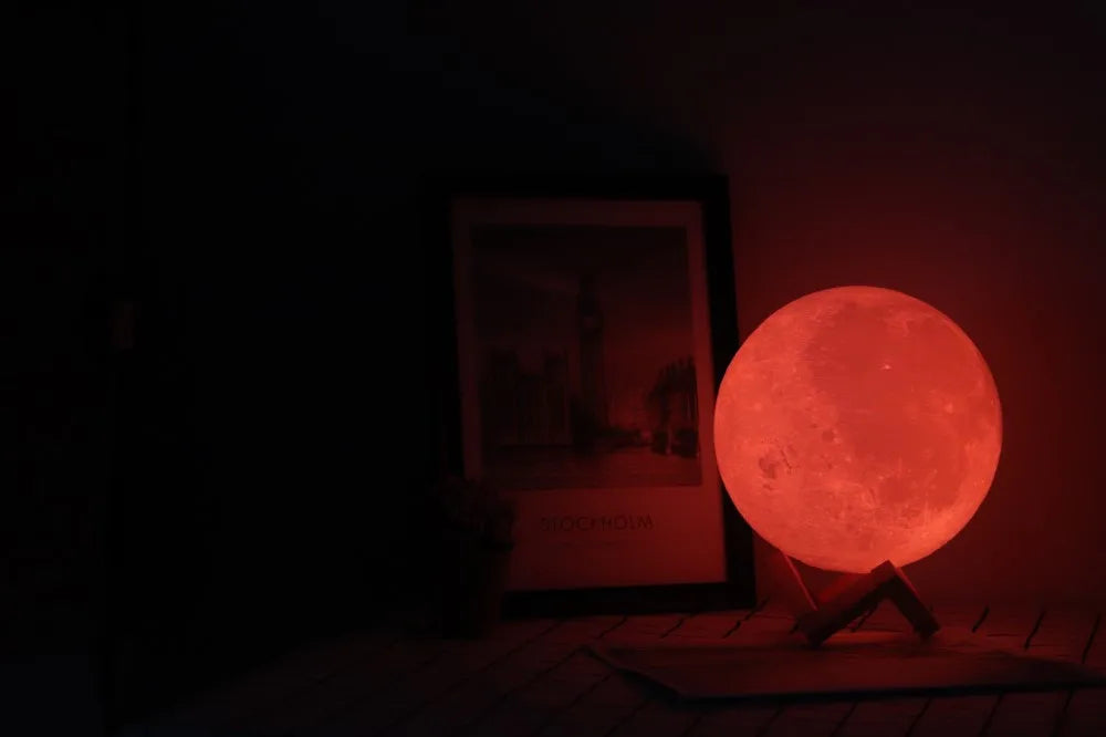 Roll Block | 3D Moon Lamp - Colorful Touch LED Rechargeable Night Light