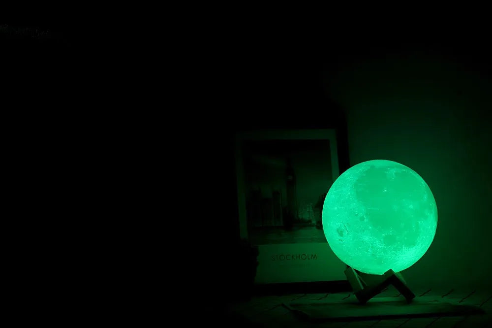Roll Block | 3D Moon Lamp - Colorful Touch LED Rechargeable Night Light
