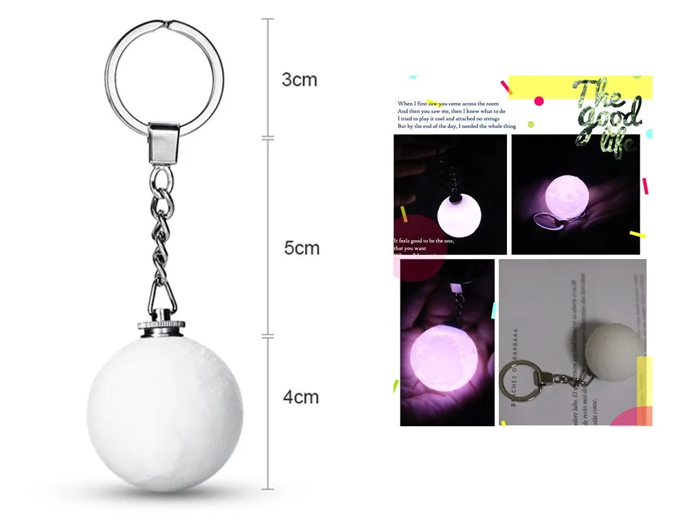 Roll Block | 3D Moon Lamp - Colorful Touch LED Rechargeable Night Light