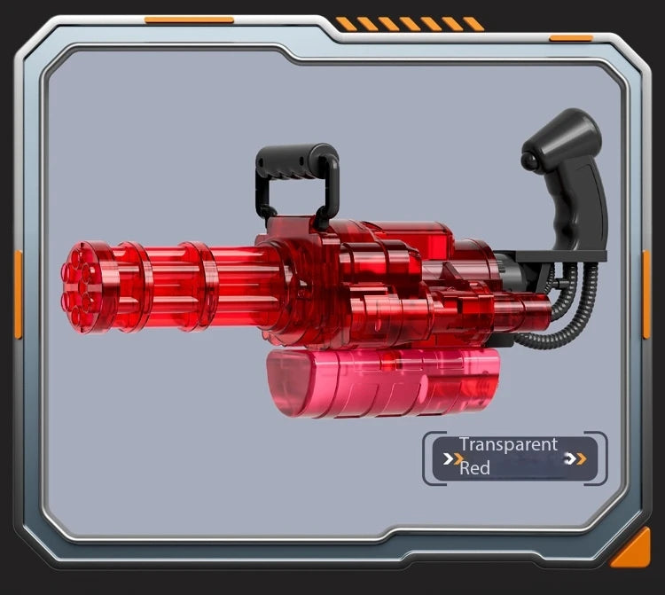 Roll Block | Motorized Automatic Firing Electric Gatling Water Gun - Heavy-Duty Hydro Blaster