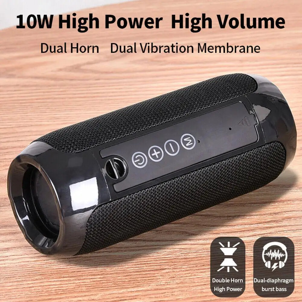 Roll Block | TG117 Portable Waterproof Bluetooth Speaker - Dual Bass Stereo Outdoor Column