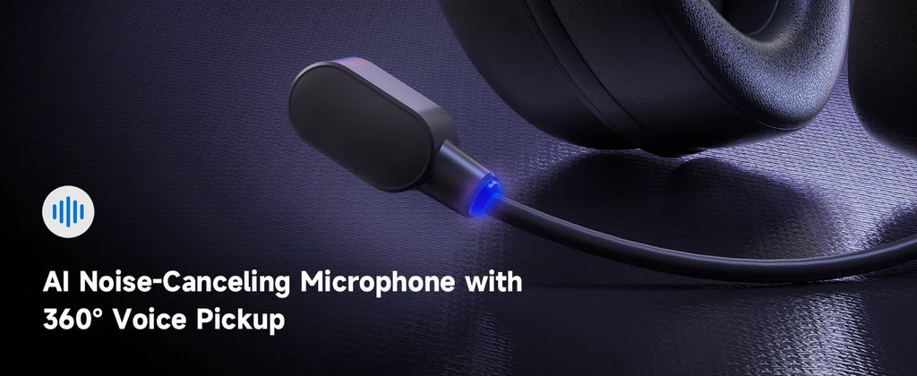 Roll Block | MCHOSE V9 Pro Gaming Wireless Headset - AI Noise Canceling Tech & Surround Sound 7.1 Low-Latency Headphones