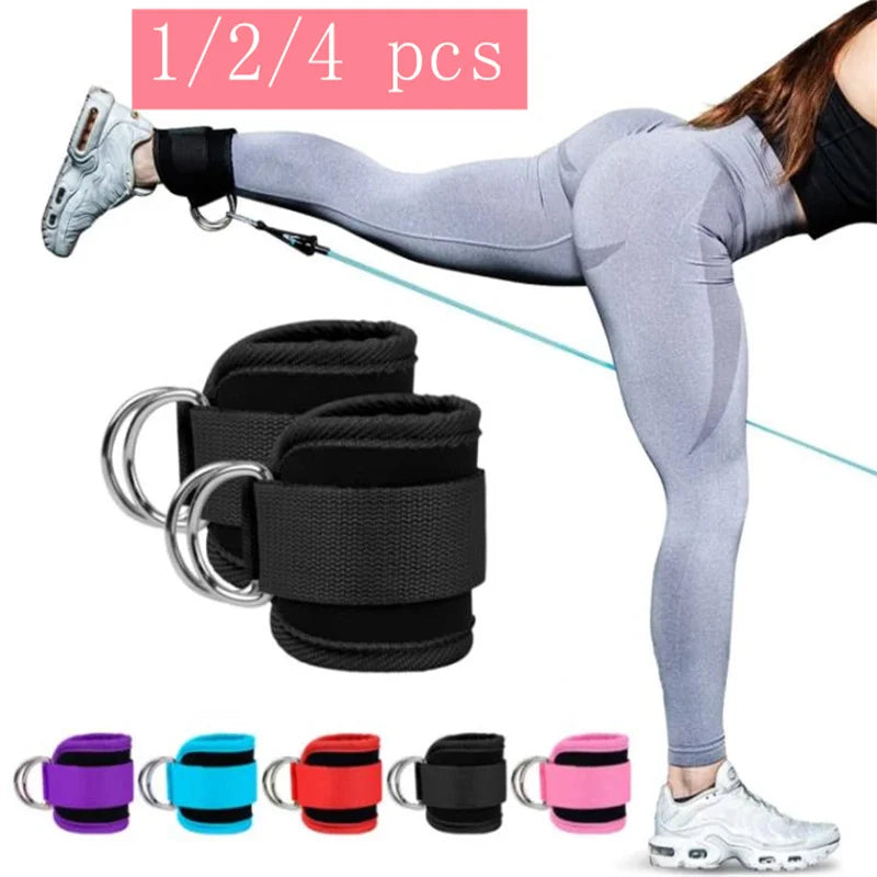 Roll Block | Heavy-Duty Double D-Ring Cable Ankle Straps - Premium Gym Cuffs for Glutes & Leg Training
