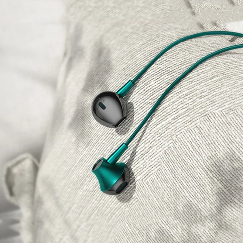 Roll Block | In-Ear Wired Headphones - 9D Double Bass Stereo Earbuds with HD Mic