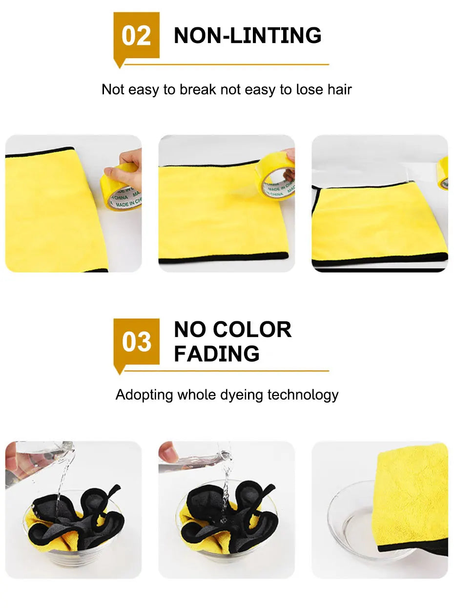 Roll Block | High-End Microfiber Detailing Towel - Ultra-Absorbent Car Wash Drying Cloth