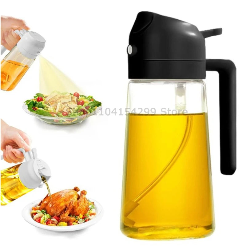 Roll Block | 2-in-1 Dual-Function Oil Sprayer & Dispenser - Multi-Mode Cooking Spray Bottle