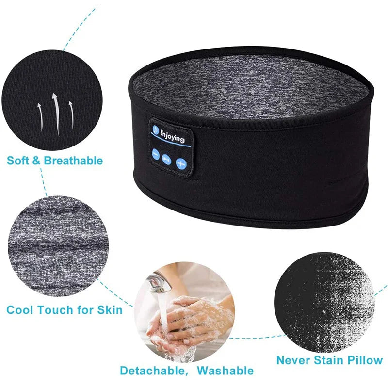 Roll Block | 3-in-1 Bluetooth 5.4 Sleep Headphones Headband - 3D Stereo Music Eye Mask